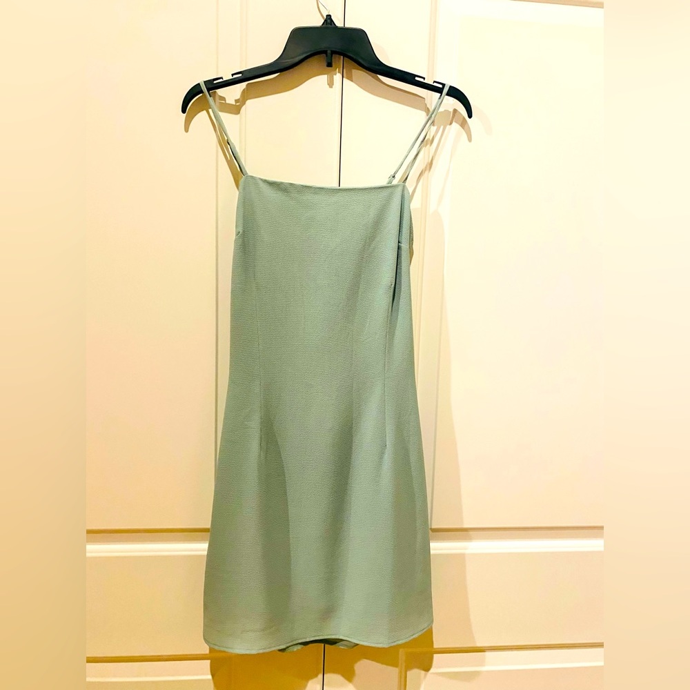 Homecoming dress- new without tags. Sage green dress size large.